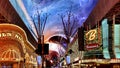 Las Vegas, USA October 18, 2023: The famous Fremont Street, which is the oldest part of Sin City with its Binion and Golden Royalty Free Stock Photo