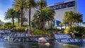 Las Vegas, USA October 25, 2023: The incredible lake at The Mirage hotel, casino and resort, where the fabulous volcano is