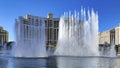 Las Vegas, USA October 22, 2023: Photo of the famous and spectacular Bellagio casino hotel with its magnificent water fountains