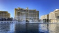 Las Vegas, USA October 22, 2023: Spectacular photo of the famous and spectacular Bellagio casino hotel with its magnificent water