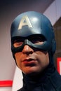 A waxwork of Captain America on display at Madame Tussaud`s