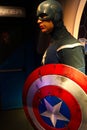 A waxwork of Captain America on display at Madame Tussaud`s