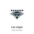 Las vegas vector icon on white background. Flat vector las vegas icon symbol sign from modern maps and flags collection for mobile Royalty Free Stock Photo