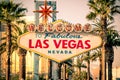 Las Vegas Welcomes You Royalty Free Stock Photo