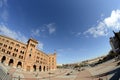 Las Ventas square from a side through a fisheye lens, Madrid Royalty Free Stock Photo