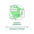 Lasagna gardening green concept icon Royalty Free Stock Photo