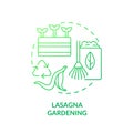 Lasagna gardening green gradient concept icon Royalty Free Stock Photo