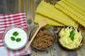 Lasagna ingredients Royalty Free Stock Photo