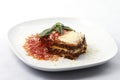 Lasagna on plate