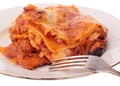 Lasagna in plate