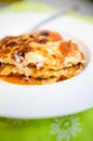 Lasagna portion Royalty Free Stock Photo