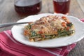 Lasagna with ricotta and spinach Royalty Free Stock Photo