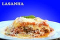 lasagna white and bolognese sauce with parmesan cheese, pasta, tomato, basil, herbs, delicious food from Italian and French