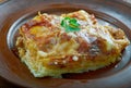Lasagne gratinate alla emiliana Royalty Free Stock Photo