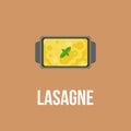 Lasagne logo, Italian cuisine