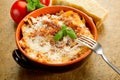 Lasagne with ragu Royalty Free Stock Photo