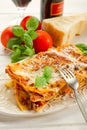 Lasagne with ragu Royalty Free Stock Photo
