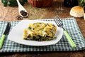 Lasagne with spinach and ricotta Royalty Free Stock Photo