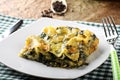 Lasagne with spinach and ricotta Royalty Free Stock Photo