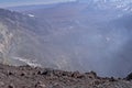 Lascar volcano crater with fumaroles