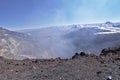 Lascar volcano crater with fumaroles