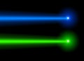 Laser beam blue green light. Vector laser beam line ray glow effect energy Royalty Free Stock Photo