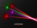 Laser beam collection. Colorful laser beam set isolated on transparent background. Neon lines in speed motion. Glow party laser. B Royalty Free Stock Photo