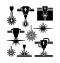 Machine Laser Beam Plasma Cutting Symbol Royalty Free Stock Photo