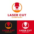 Laser Beam Plasma Machine Cutting Logo Design Template Royalty Free Stock Photo