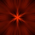 Laser beam, star shape, hyperspace, red flame, abstract digital illustration Royalty Free Stock Photo