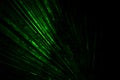 Laser beams in dark. Green rays on black background. Light music bright color Royalty Free Stock Photo