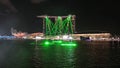 Laser Beams display infront of Marina Sand Bay