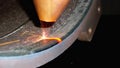 Laser cladding, robot welding Royalty Free Stock Photo