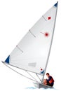 Laser Class sailboat Royalty Free Stock Photo