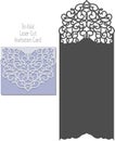 Laser cut envelope template for invitation wedding card