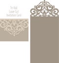 Laser cut envelope template for invitation wedding card