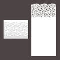 Laser cut envelope template for invitation wedding card Royalty Free Stock Photo