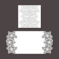 Laser cut envelope template for invitation wedding card Royalty Free Stock Photo