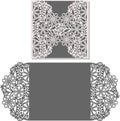 Laser cut envelope template for invitation wedding card Royalty Free Stock Photo