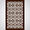 Laser cut floral arabesque ornament pattern vector. Template cut