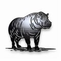 Hippopotamus Metal Name Sign