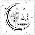 Laser cut. mosque vector ,mosque Icon. Ramadan. Icon Art - stoc