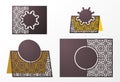 Laser cut ornamental vector template. Freestanding table Number, Name, Place Card, Wedding seats, Table card guests, dining table