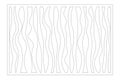 Laser cut panel. Decorative card for cutting. Abstract lines art geometry pattern. Ratio 2:3. Vector illustration Royalty Free Stock Photo