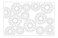 Laser cut panel. Decorative card for cutting. Flower art geometry pattern. Ratio 2:3. Vector illustration Royalty Free Stock Photo