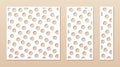 Laser cut panel. Vector geometric pattern with circles, dots. Cutting template Royalty Free Stock Photo