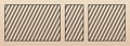 Laser cut panels set. Vector template with geometric pattern, diagonal lines Royalty Free Stock Photo
