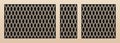 Laser cut panels. Vector template with abstract geometric pattern. Elegant grid, mesh, lattice, ropes ornament. Decorative stencil Royalty Free Stock Photo
