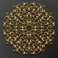 Laser cut paper diamond flower vintage pattern vector Royalty Free Stock Photo