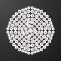 Laser cut paper diamond flower vintage pattern vector Royalty Free Stock Photo